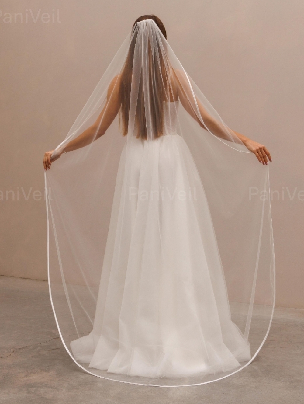 Classic Satin Edge Floor Length Veil